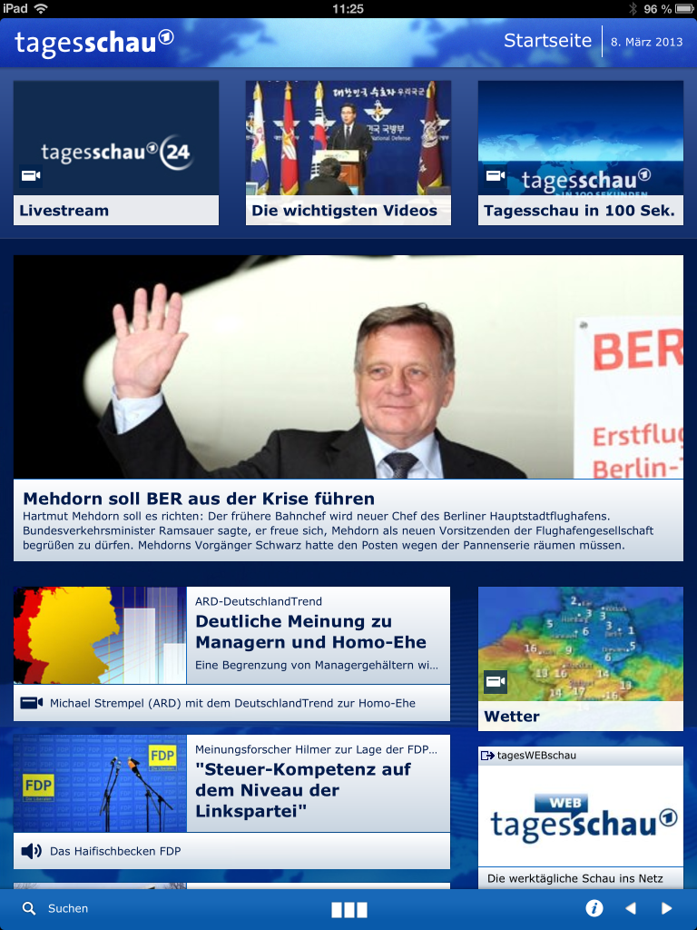 Auch bei Android-Nutzern populär: die App der Tagesschau.